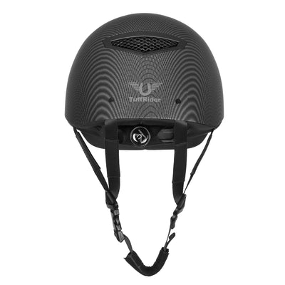 TuffRider Carbon Fiber Shell Helmet| Schooling Protective Head Gear for Equestrian Riders - SEI Certified, Tough and Durable - Black | Size - Large_3469