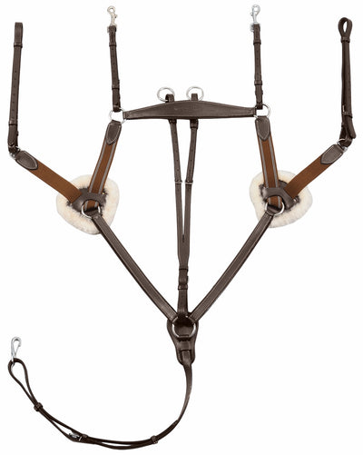 Henri de Rivel Pro 5 Point Elastic Breastplate Martingale with Running Attachment_4