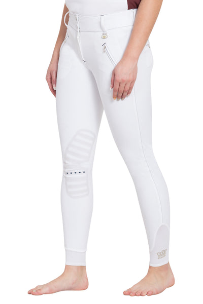 George H Morris Ladies Derby Silicone Knee Patch Breeches_721