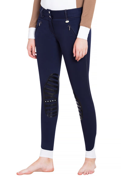 George H Morris Ladies Derby Silicone Knee Patch Breeches_725