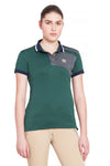 George H Morris Ladies Hunter Short Sleeve Polo Sport Shirt_4591