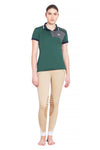 George H Morris Ladies Hunter Short Sleeve Polo Sport Shirt_4595