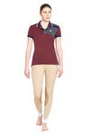 George H Morris Ladies Hunter Short Sleeve Polo Sport Shirt_4601