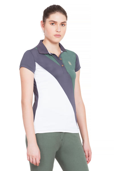 George H Morris Ladies Pro Sport Short Sleeve Polo Sport Shirt_4624