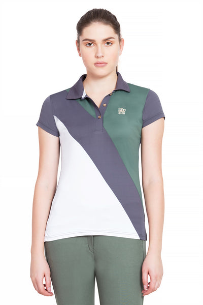 George H Morris Ladies Pro Sport Short Sleeve Polo Sport Shirt_4622