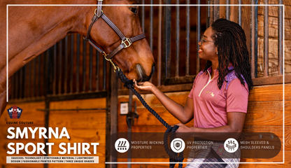 Equine Couture Women Daisy Printed Smyrna Sport Shirt