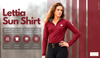 Lettia Women Quarter-Zip Neck UPF 50+ Sun Shirt