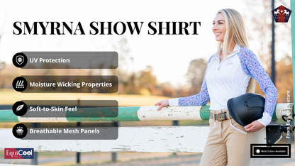 Equine Couture Women Smyrna Printed Long Sleeve Show Shirt