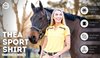 Equine Couture Women EcoRider Thea Notched V-Neck Short Sleeve Sport Shirt
