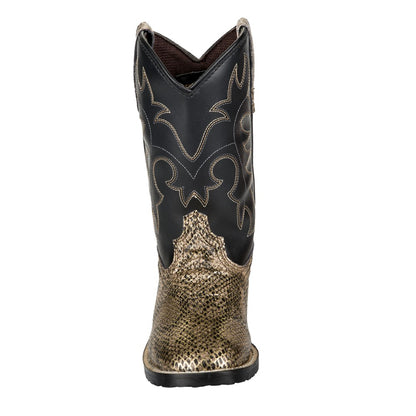 TuffRider Youth Black Snake in My Boot Western Leather Boots