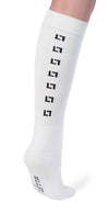 Lettia Adult Socks- White W/ Black L7 Tech