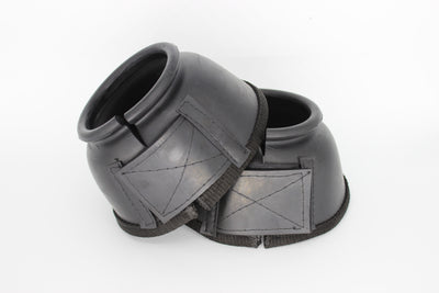 TuffRider Round Top Plain Bell Boots PVC Foam Hook and Loop w/ Bottom Tape_5187