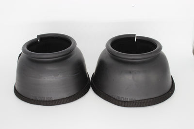 TuffRider Round Top Plain Bell Boots PVC Foam Hook and Loop w/ Bottom Tape_5186