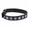 Halo Dog Collar - Leather with Snowflake Embroidery_2029