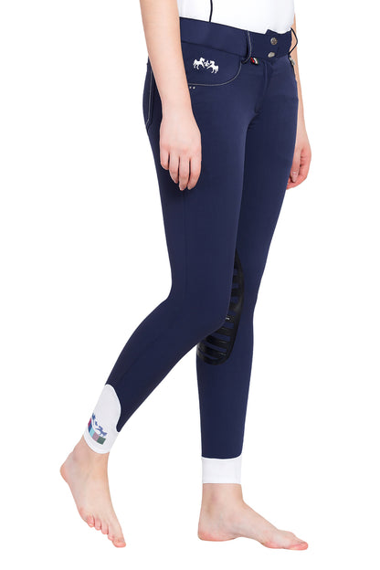 Equine Couture Ladies Darsy Silicone Knee Patch Breeches_5