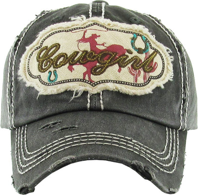 AWST Int'l Cowgirl Washed Vintage Cap
