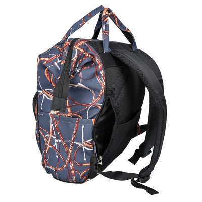 AWST Int'l Lila Snaffle Bit Bridles Backpack and Laptop Case- Navy