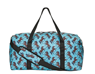 AWST Intl "Lila" Galloping Bay Horses Duffle Bag