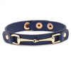 AWST Int'l Vegan Leather Bracelet w/Gold Tone Snaffle Bit