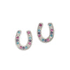 AWST Int'l Horseshoes Earrings w/Colorful Cowboy Hat Box