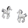 AWST Int'l Prancing Pony Earrings w/Horse Head Gift Box
