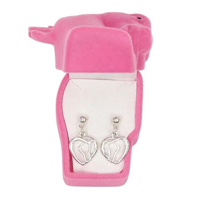 AWST Int'l Horse Head Heart Earrings w/Horse Head Gift Box