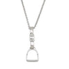 AWST Int'l Rhodium English Stirrup Necklace