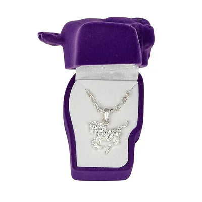AWST Int'l Aqua Precious Pony Necklace w/Aqua Horse Head Gift Box