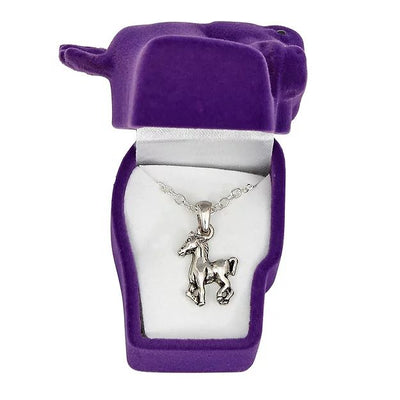 AWST Int'l Prancing Pony Necklace w/Horse Head Gift Box