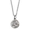 AWST Int'l  Sterling Silver Round Horse Head Pendant Necklace w/Rhodium Chain