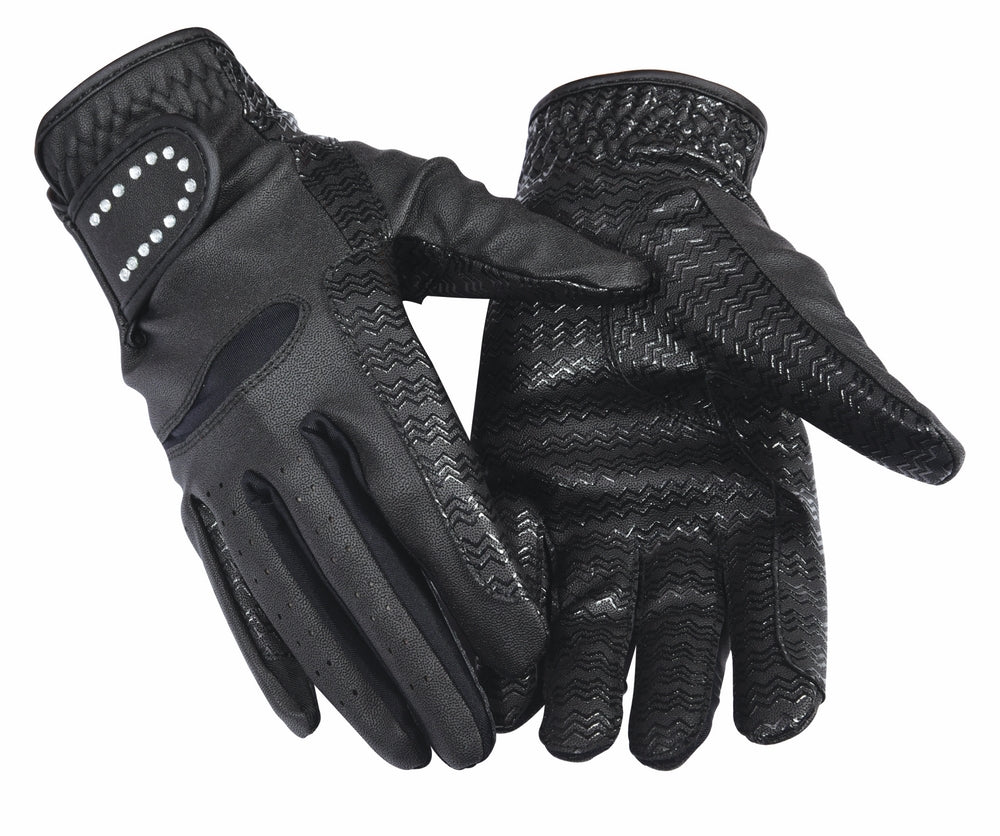 Equine Couture Ladies Crystal Riding Gloves_3279