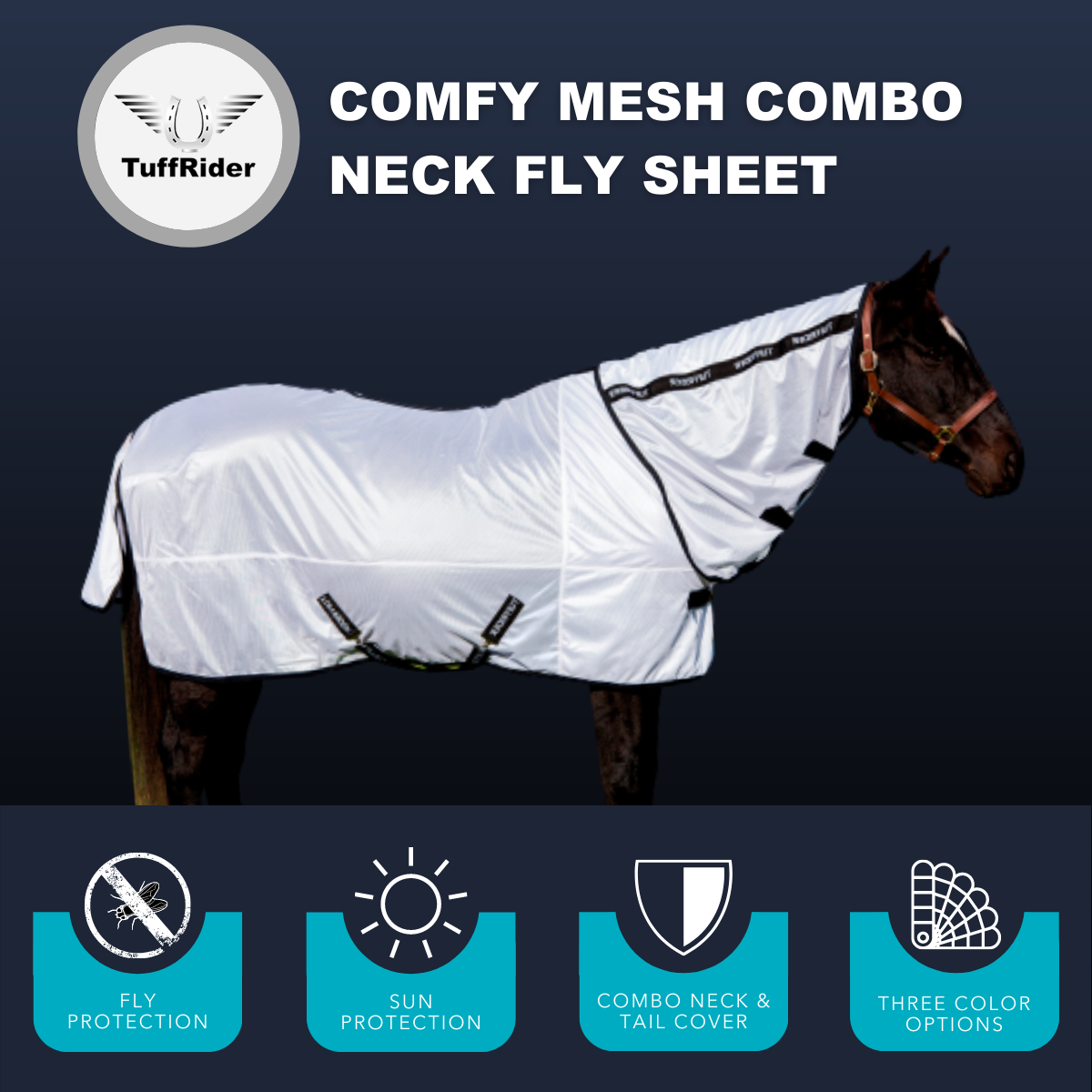 TuffRider Comfy Mesh Combo-Neck Fly Sheet