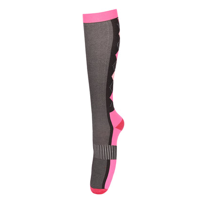 TUFFRIDER NEON VENTILATED ARGYLE SOCKS_5459