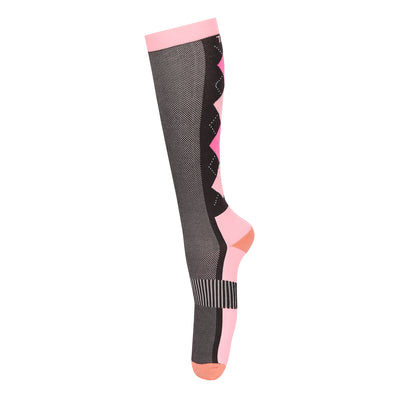 TUFFRIDER NEON VENTILATED ARGYLE SOCKS_5453