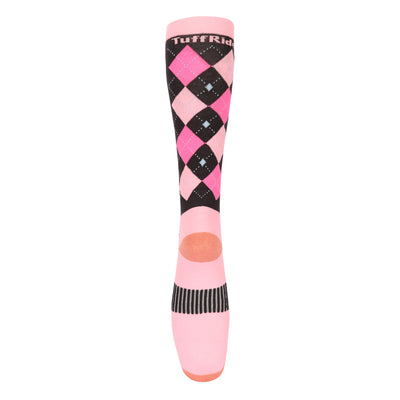 TUFFRIDER NEON VENTILATED ARGYLE SOCKS_5455
