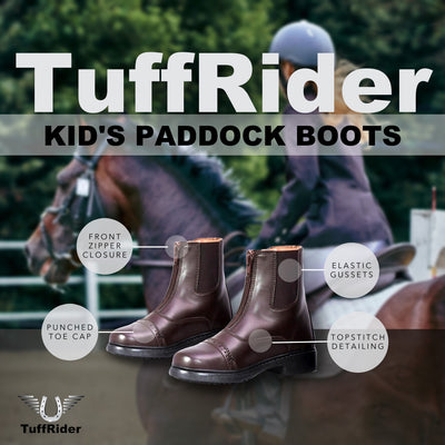 TuffRider Kid's Front-zip Paddock Boots