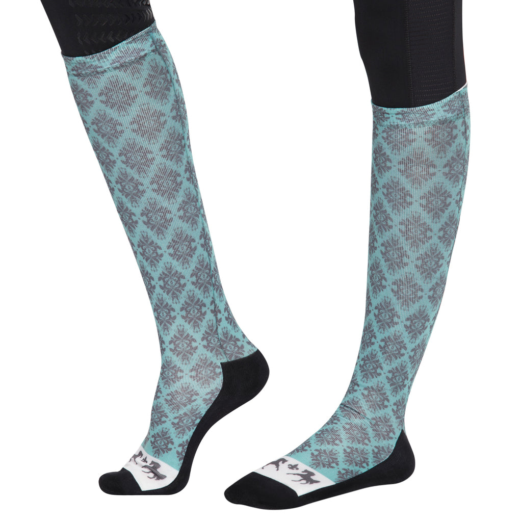 Equine Couture Ladies Tara Technical Padded Knee Hi Boot Socks_6