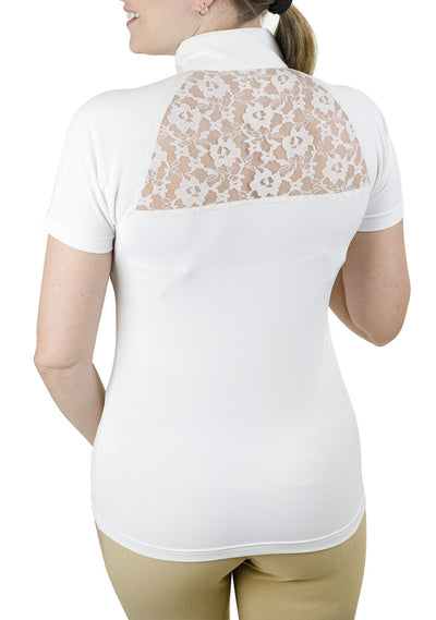 Equine Couture Ladies Magda Lace Equicool Short Sleeve Show Shirt_3