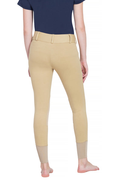 TuffRider Ladies Cotton Lowrise Wide Waistband Knee Patch Breeches_6