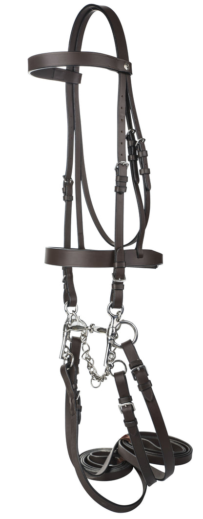 HENRI DE RIVEL POLO BRIDLE WITH DOUBLE REINS