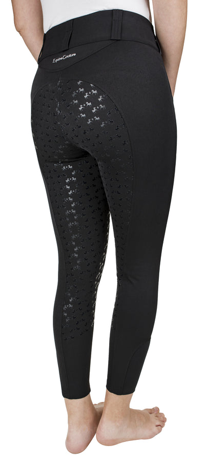 Equine Couture Women Nicole Full Silicone Printed Seat Breeches in White