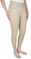 Equine Couture Women Nicole Full Silicone Printed Seat Breeches in White
