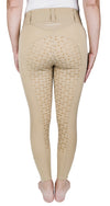 Equine Couture Women Nicole Full Silicone Printed Seat Breeches in White